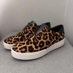 Michael Kors Calf Hair Leopard Sneakers